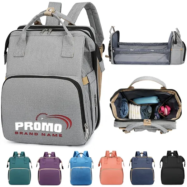 Diaper Bag Backpack Tote W/ Portable Changing  Pad&Station - Diaper Bag Backpack Tote W/ Portable Changing  Pad&Station - Image 0 of 4