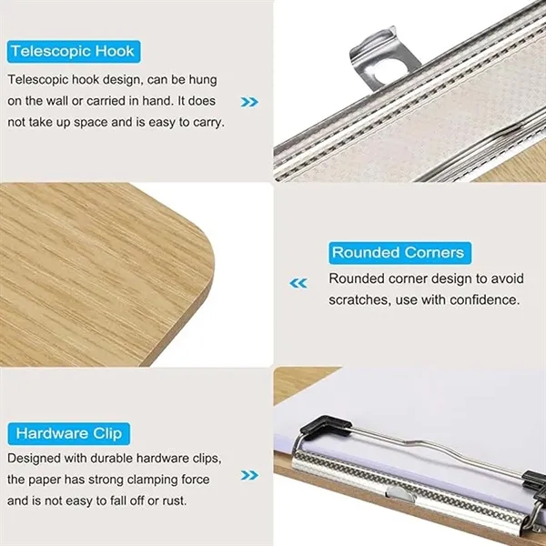 Standard-Sized Documents Wooden Clipboard - Standard-Sized Documents Wooden Clipboard - Image 2 of 3