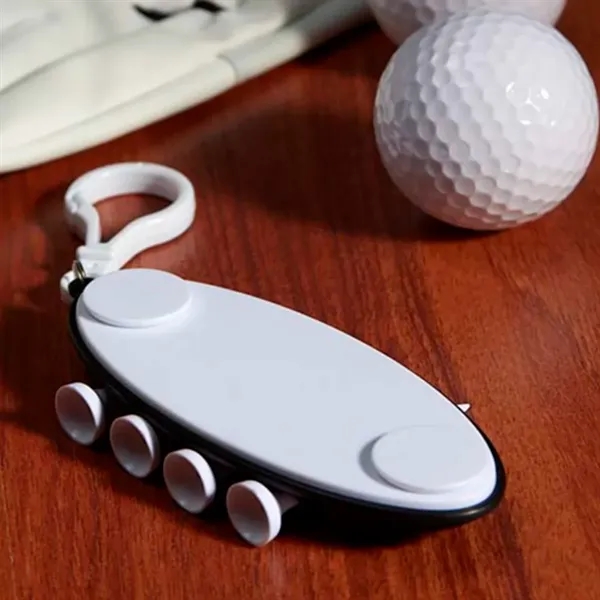 Golf Ball Tee Holder W/ Keychain Marker Key Tag - Golf Ball Tee Holder W/ Keychain Marker Key Tag - Image 4 of 4