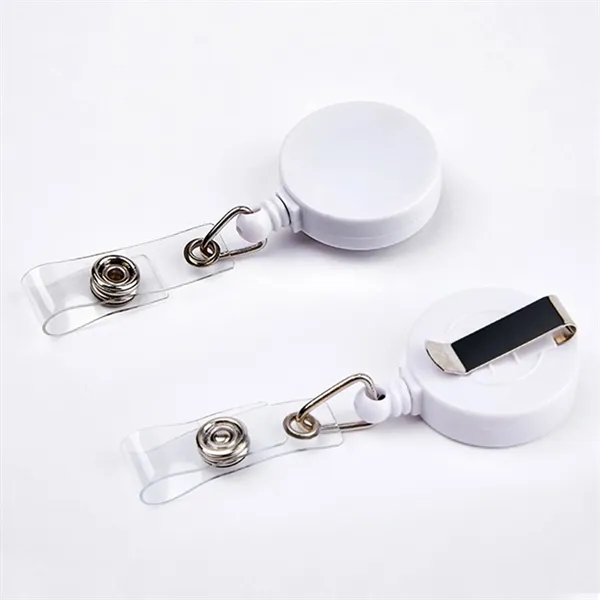 Custom Retractable Carabiner Badge Holder w/ Belt Clip - Custom Retractable Carabiner Badge Holder w/ Belt Clip - Image 5 of 6