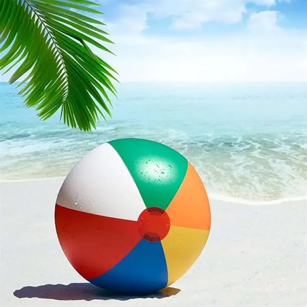 Summer Outdoor Rainbow Color PVC Sports Pool Beach Ball - Summer Outdoor Rainbow Color PVC Sports Pool Beach Ball - Image 3 of 4