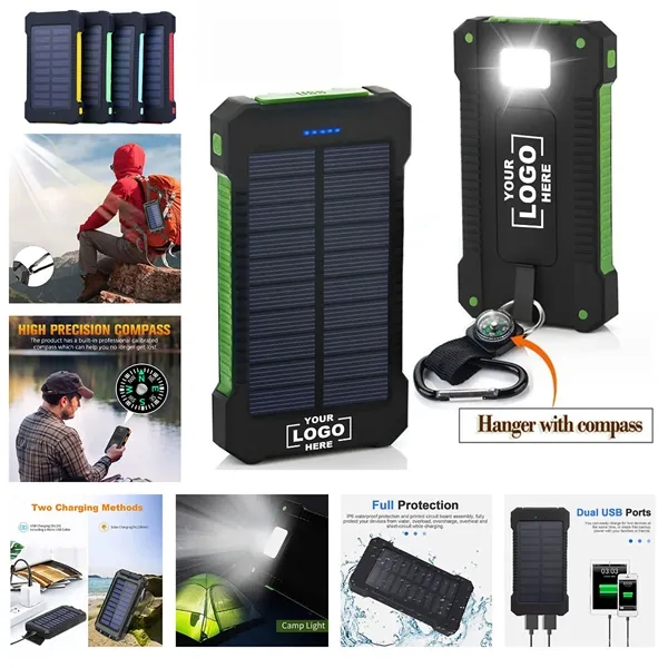 20K Multifunction Portable Solar Power Bank With Flashlight - 20K Multifunction Portable Solar Power Bank With Flashlight - Image 0 of 9