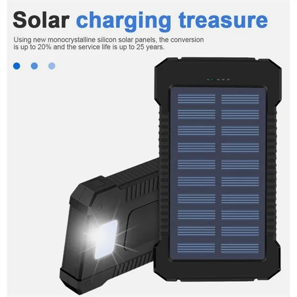 20K Multifunction Portable Solar Power Bank With Flashlight - 20K Multifunction Portable Solar Power Bank With Flashlight - Image 5 of 9