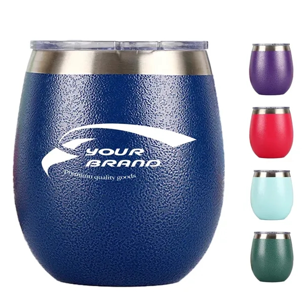 Stainless Steel Stemless Egg Wine Tumbler Cup With Lid - Stainless Steel Stemless Egg Wine Tumbler Cup With Lid - Image 0 of 3