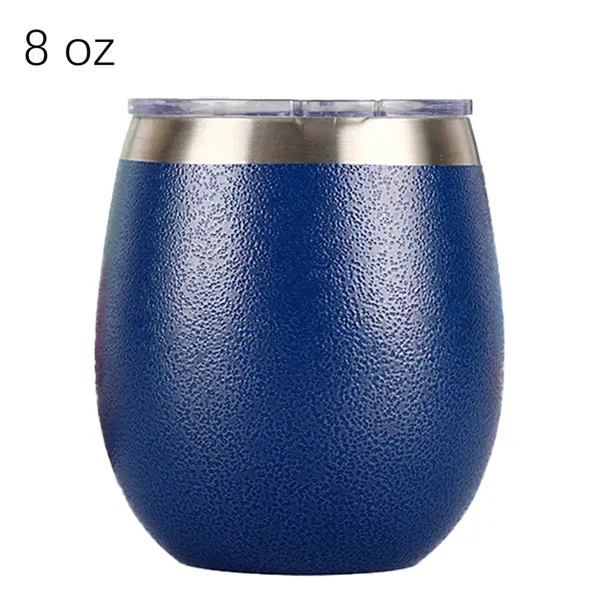 Stainless Steel Stemless Egg Wine Tumbler Cup With Lid - Stainless Steel Stemless Egg Wine Tumbler Cup With Lid - Image 1 of 3