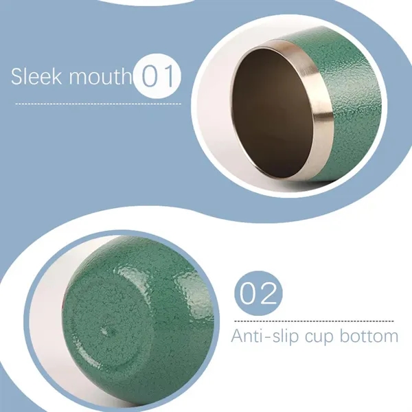 Stainless Steel Stemless Egg Wine Tumbler Cup With Lid - Stainless Steel Stemless Egg Wine Tumbler Cup With Lid - Image 2 of 3