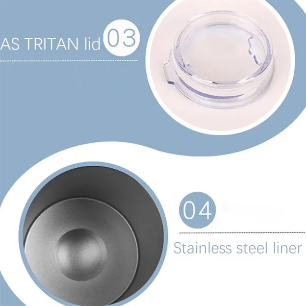 Stainless Steel Stemless Egg Wine Tumbler Cup With Lid - Stainless Steel Stemless Egg Wine Tumbler Cup With Lid - Image 3 of 3