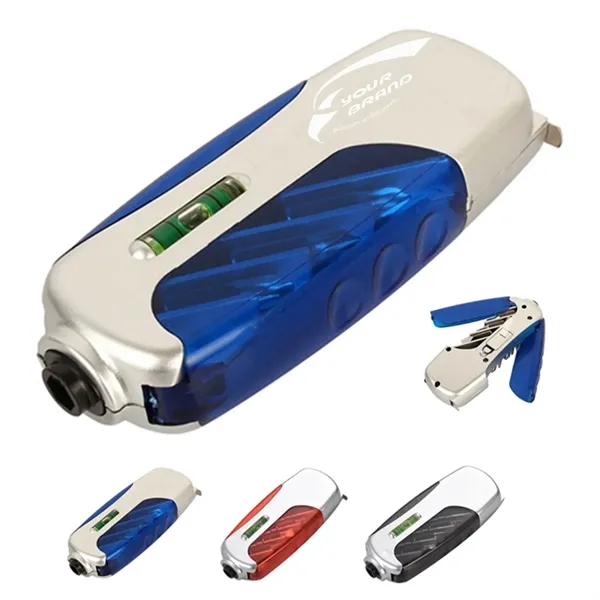 4-in-1 Tool with Tape Measure 6Pcs Screwdrivers Head and LED - 4-in-1 Tool with Tape Measure 6Pcs Screwdrivers Head and LED - Image 0 of 3