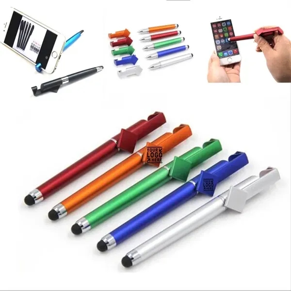 Plastic Pens with Touch Screen Stylus and phone holder - Plastic Pens with Touch Screen Stylus and phone holder - Image 0 of 5