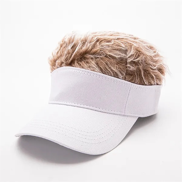 Wig Peaked Baseball Hat with Spiked Hairs - Wig Peaked Baseball Hat with Spiked Hairs - Image 1 of 5