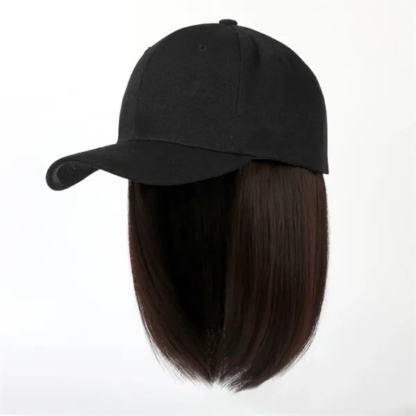 Bob Baseball Cap with Short Hair - Bob Baseball Cap with Short Hair - Image 1 of 7