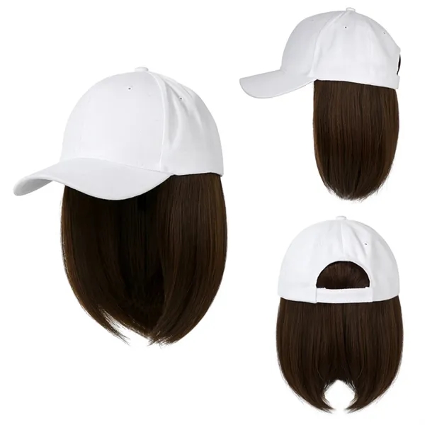 Bob Baseball Cap with Short Hair - Bob Baseball Cap with Short Hair - Image 2 of 7