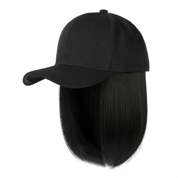 Bob Baseball Cap with Short Hair - Bob Baseball Cap with Short Hair - Image 3 of 7