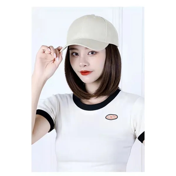 Bob Baseball Cap with Short Hair - Bob Baseball Cap with Short Hair - Image 6 of 7