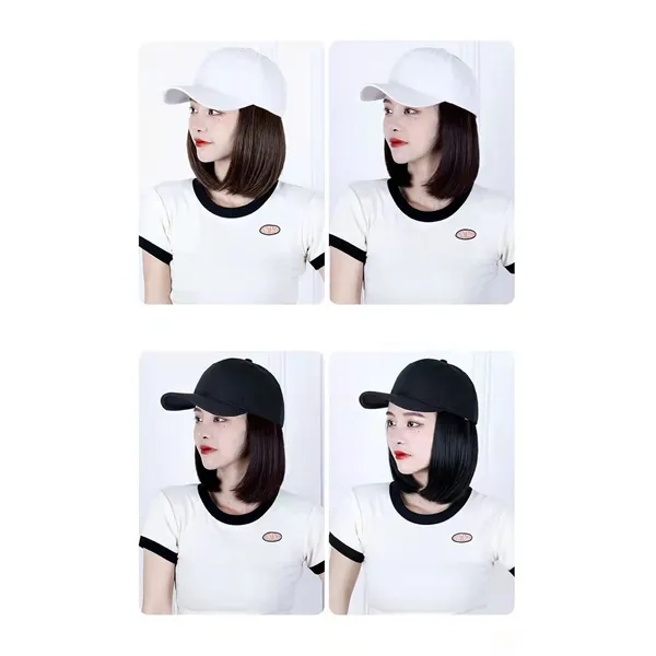 Bob Baseball Cap with Short Hair - Bob Baseball Cap with Short Hair - Image 7 of 7