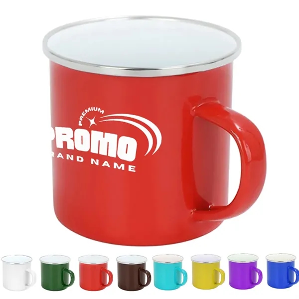 Stainless Steel Metal Cup Camping Campfire Enamel Mug - Stainless Steel Metal Cup Camping Campfire Enamel Mug - Image 0 of 3