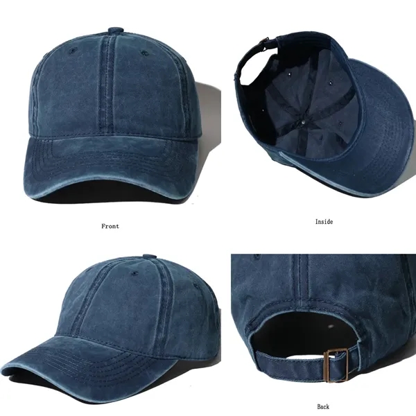 Unisex  Vintage Cotton Baseball Hat - Unisex  Vintage Cotton Baseball Hat - Image 2 of 3