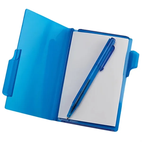 Clear-View Plastic Notepad With Ball Pen Personalization - Clear-View Plastic Notepad With Ball Pen Personalization - Image 3 of 4