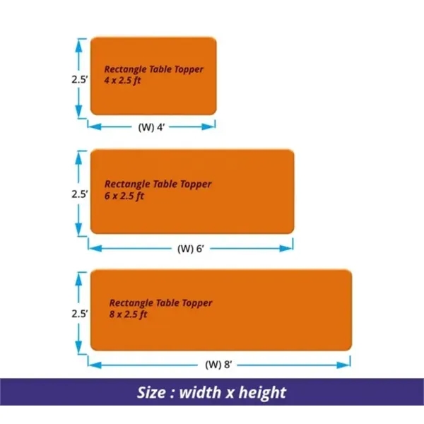 Rectangle Table Toppers  (8' x 2.5') - Rectangle Table Toppers  (8' x 2.5') - Image 1 of 1