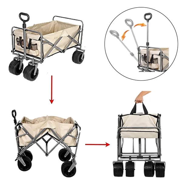 Custom Outdoor Camping Beach Shopping Folding Cart - Custom Outdoor Camping Beach Shopping Folding Cart - Image 1 of 2