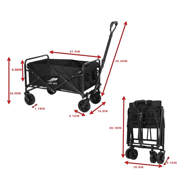 Custom Outdoor Camping Beach Shopping Folding Cart - Custom Outdoor Camping Beach Shopping Folding Cart - Image 2 of 2
