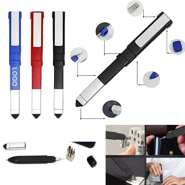 4 in1 Screwdriver Phone Stand Ballpoint Pen Stylus MOQ100pcs - 4 in1 Screwdriver Phone Stand Ballpoint Pen Stylus MOQ100pcs - Image 0 of 5