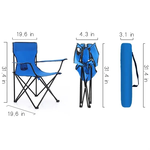 Folding Portable Lightweight Camping Chair with Cup Holder - Folding Portable Lightweight Camping Chair with Cup Holder - Image 1 of 7