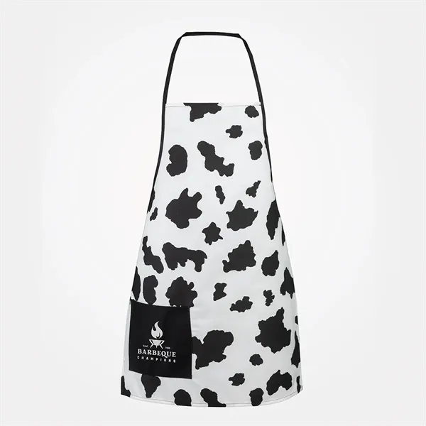 Single Pocket Cow Print Apron - Single Pocket Cow Print Apron - Image 0 of 5