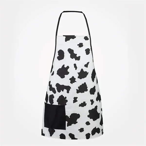 Single Pocket Cow Print Apron - Single Pocket Cow Print Apron - Image 1 of 5