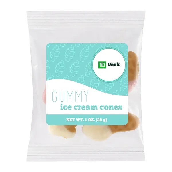1oz Summer Promo Snax Bags - Gummy Ice Cream Cones - 1oz Summer Promo Snax Bags - Gummy Ice Cream Cones - Image 0 of 1