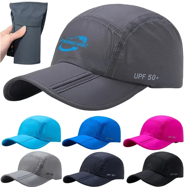 Men's Summer Outdoor Sports Foldable Quick Drying Visor Cap - Men's Summer Outdoor Sports Foldable Quick Drying Visor Cap - Image 0 of 4