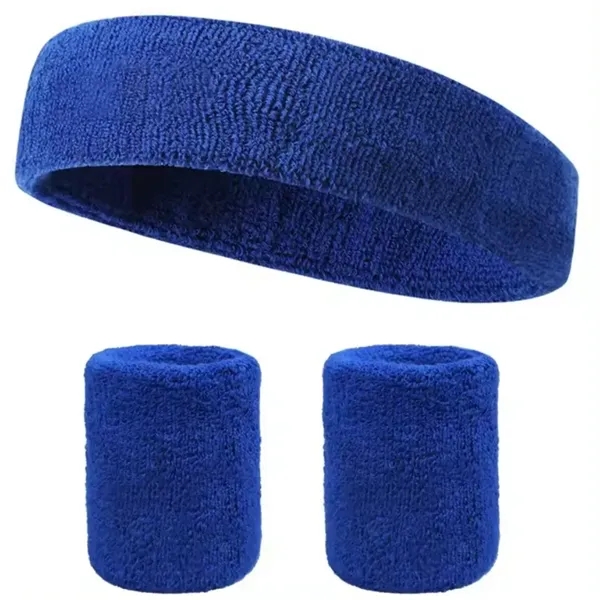 Custom Fitness Headband and Wristband Set - Custom Fitness Headband and Wristband Set - Image 0 of 3