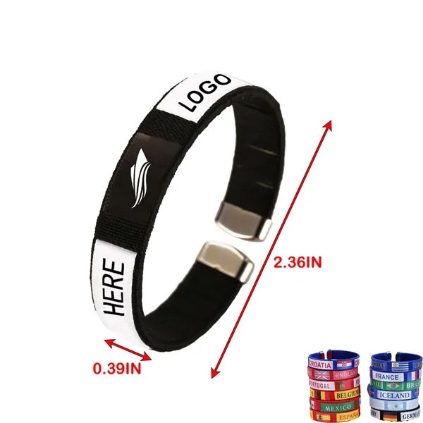 Custom Sport Weaving Flag Wristbands - Custom Sport Weaving Flag Wristbands - Image 1 of 1