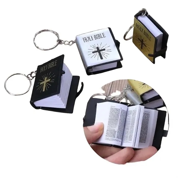 Mini Bible Cross Keychain - Mini Bible Cross Keychain - Image 1 of 4