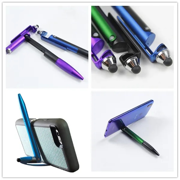 4 in 1 Sleek Touchscreen Light Stylus Pen with Phone Stand - 4 in 1 Sleek Touchscreen Light Stylus Pen with Phone Stand - Image 1 of 2