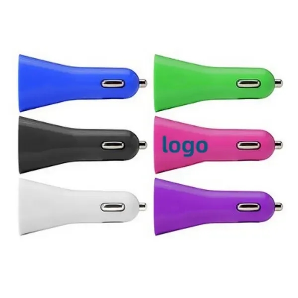 Colorful Dual Port USB Car Charger - Colorful Dual Port USB Car Charger - Image 0 of 3