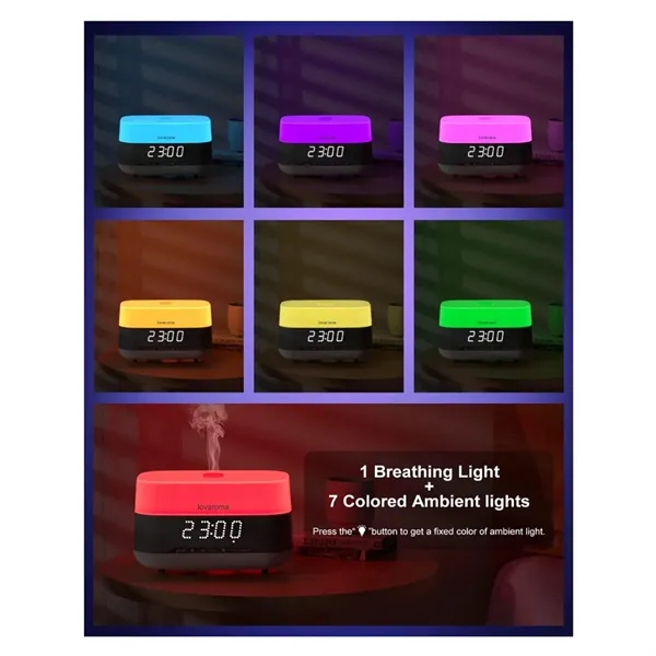 Alarm Clock Humidifier Bluetooth Speaker Mood Lights - Alarm Clock Humidifier Bluetooth Speaker Mood Lights - Image 3 of 7