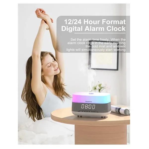 Alarm Clock Humidifier Bluetooth Speaker Mood Lights - Alarm Clock Humidifier Bluetooth Speaker Mood Lights - Image 6 of 7