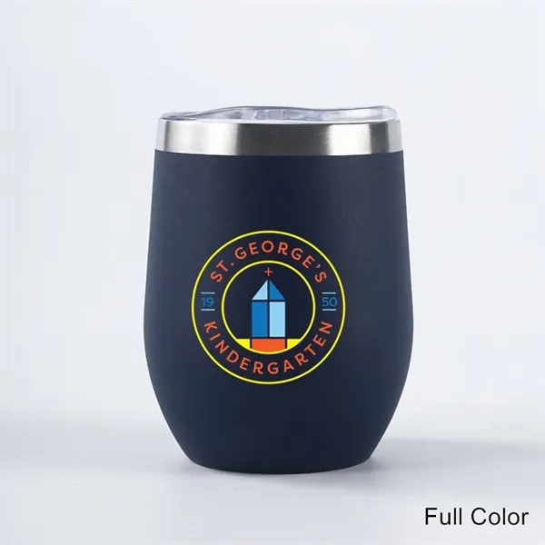 12 oz Powder Coated Stainless Steel Wine Glass Tumbler - 12 oz Powder Coated Stainless Steel Wine Glass Tumbler - Image 2 of 26