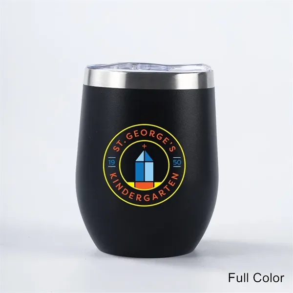 12 oz Powder Coated Stainless Steel Wine Glass Tumbler - 12 oz Powder Coated Stainless Steel Wine Glass Tumbler - Image 3 of 26