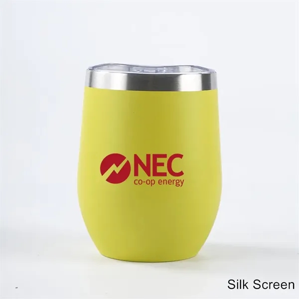 12 oz Powder Coated Stainless Steel Wine Glass Tumbler - 12 oz Powder Coated Stainless Steel Wine Glass Tumbler - Image 6 of 26