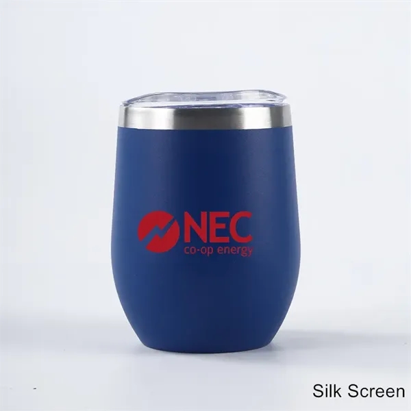 12 oz Powder Coated Stainless Steel Wine Glass Tumbler - 12 oz Powder Coated Stainless Steel Wine Glass Tumbler - Image 8 of 26