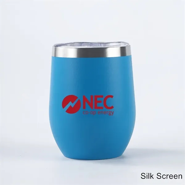 12 oz Powder Coated Stainless Steel Wine Glass Tumbler - 12 oz Powder Coated Stainless Steel Wine Glass Tumbler - Image 10 of 26