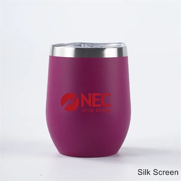 12 oz Powder Coated Stainless Steel Wine Glass Tumbler - 12 oz Powder Coated Stainless Steel Wine Glass Tumbler - Image 11 of 26