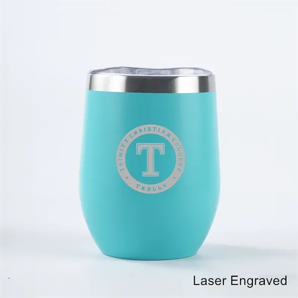 12 oz Powder Coated Stainless Steel Wine Glass Tumbler - 12 oz Powder Coated Stainless Steel Wine Glass Tumbler - Image 13 of 26