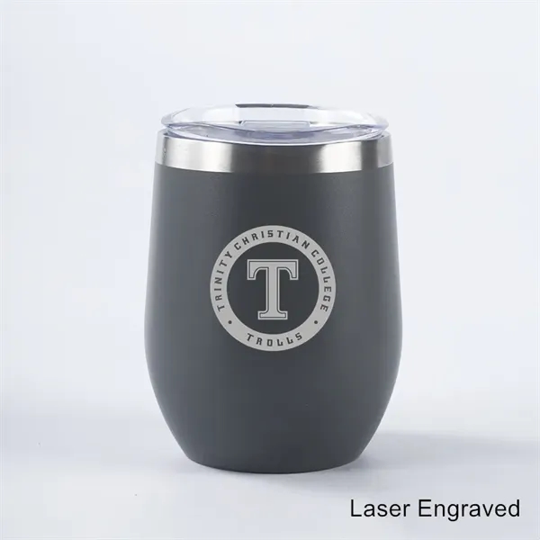 12 oz Powder Coated Stainless Steel Wine Glass Tumbler - 12 oz Powder Coated Stainless Steel Wine Glass Tumbler - Image 15 of 26