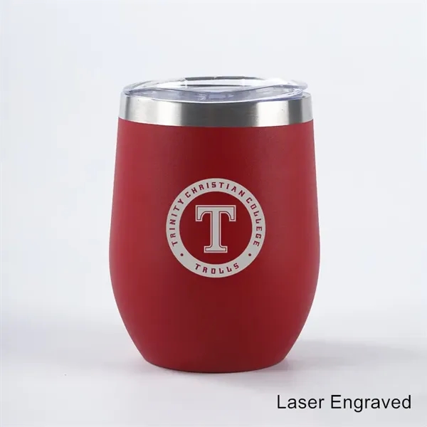 12 oz Powder Coated Stainless Steel Wine Glass Tumbler - 12 oz Powder Coated Stainless Steel Wine Glass Tumbler - Image 16 of 26