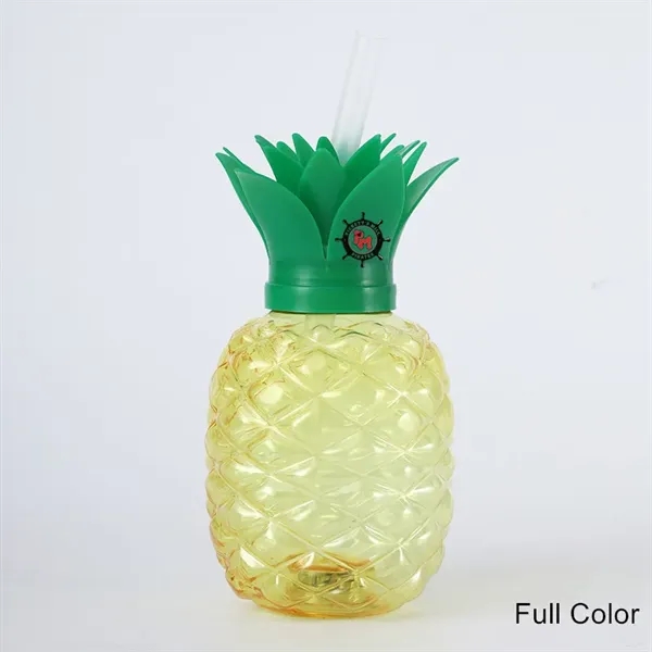 17oz Pineapple-Shaped Plastic Cup with LED Light and Straw - 17oz Pineapple-Shaped Plastic Cup with LED Light and Straw - Image 1 of 15