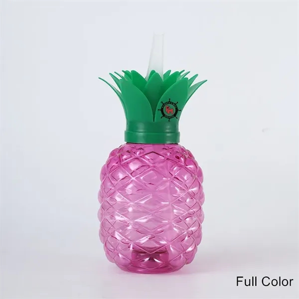 17oz Pineapple-Shaped Plastic Cup with LED Light and Straw - 17oz Pineapple-Shaped Plastic Cup with LED Light and Straw - Image 2 of 15