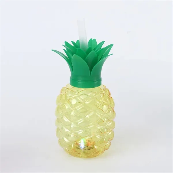 17oz Pineapple-Shaped Plastic Cup with LED Light and Straw - 17oz Pineapple-Shaped Plastic Cup with LED Light and Straw - Image 5 of 15